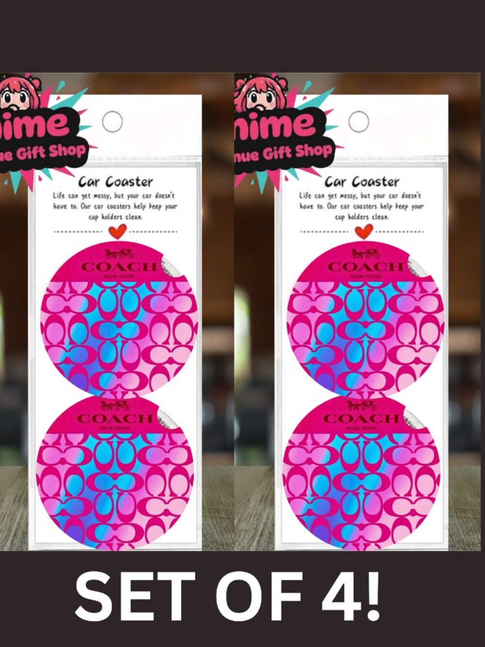 Coach Set of Four Car Coasters